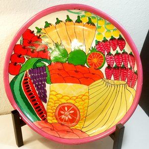 Vintage Mexican Art Ceramic Pottery/Plate